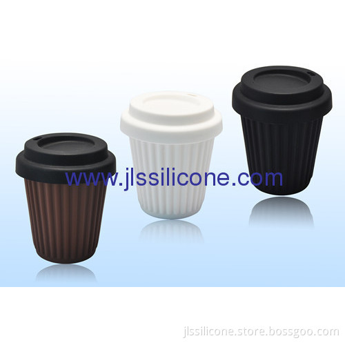 Easy Carry Kitchen Tools Silicone Coffee Cup With Lid